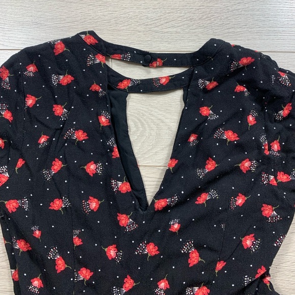 Free People Tegan Floral Print Mini Long Sleeve Dress - Picture 12 of 15